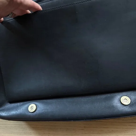 Lauren Ralph Lauren Black Leather Shoulder Bag Vintage